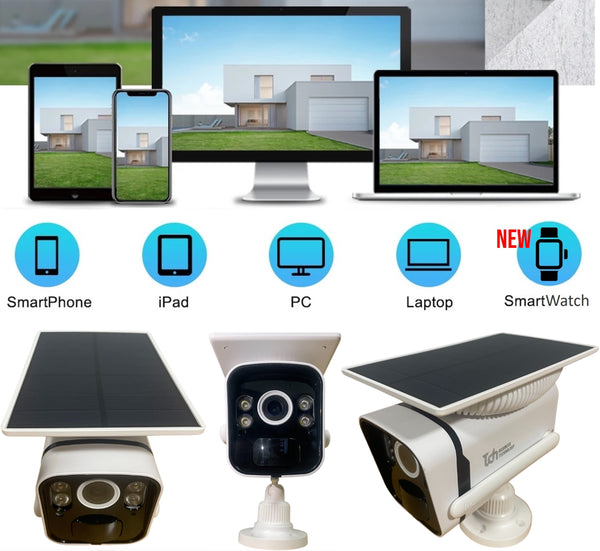 Smart Multiplatform Surveillance System for Home CCTV Solar Powered, 100% wireless, Alarm included, Night Vision Color