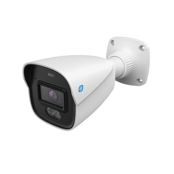 Bullet Camera IP 4 MP / 24/7 Color Image / POE / White Light 98ft (30m) / WDR / Micro SD / IP67 / 2.8 mm Lens / Built-In Microphone / Cloud Video Recording / Metal Housing