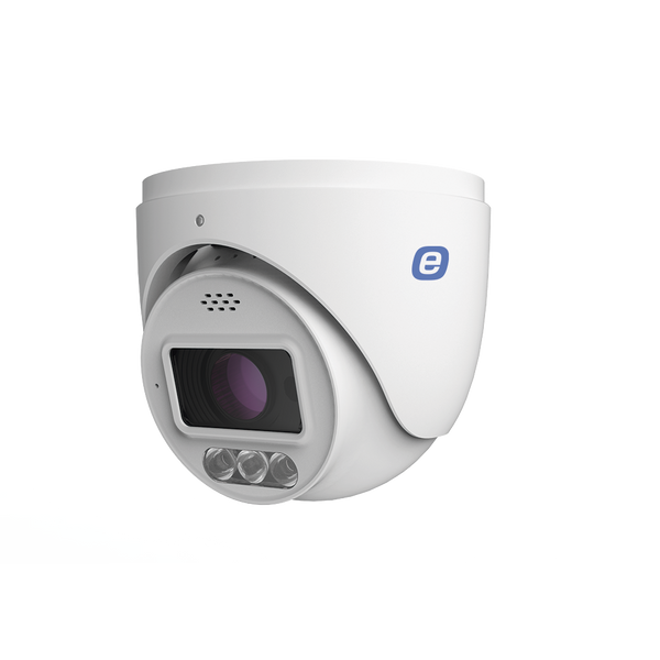 Turret Camera IP 8 MP / POE / Supports Smart Dual Light (IR and White Light) / 164ft (50m) IR / 131ft (40m) White Light / WDR / Micro SD / Built-In Microphone / IP67 / 2.8 to 12 mm Motorized Lens / Metal Housing / Support Smart Events