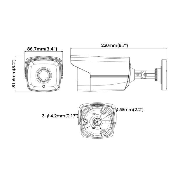 Cámara de Vigilancia Acegear CT3294D0T1 2MP HD-TVI 3.6mm