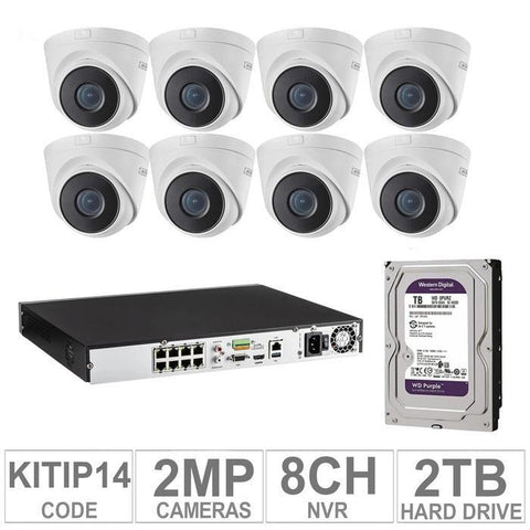 Acegear KIT-IP-14 / 8 IP Cameras 2MP + 1 WD / 2TB + (1-NVR / 8-CH)