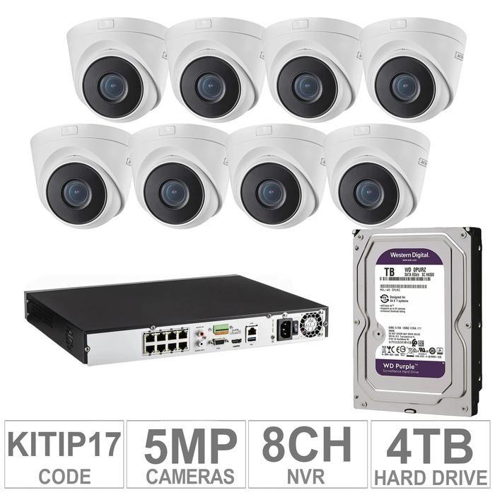 Acegear KIT-IP-17 / 8 IP Cameras 5MP + 1 WD / 4TB + (1-NVR / 8-CH)