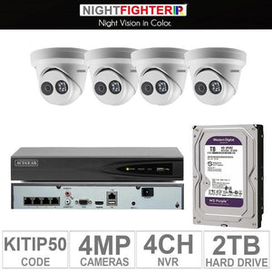 Acegear KIT-IP-50 / 4 IP Cameras 4MP + 1 WD / 2TB + (1-NVR / 4-CH)