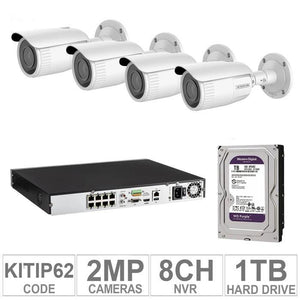 Acegear KIT-IP-62 / 4 IP Cameras 2MP + 1 WD / 1TB + (1-NVR / 8-CH)