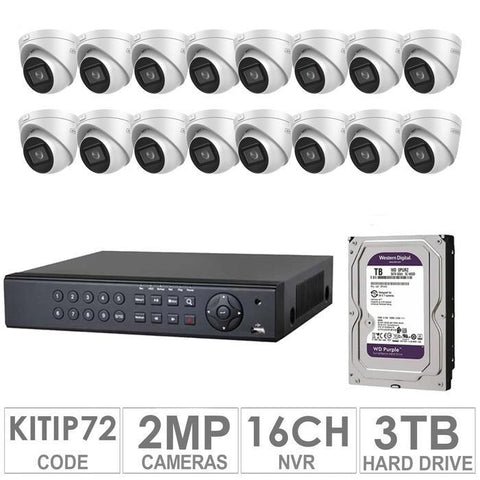 Acegear KIT-IP-72 / 16 IP Cameras 4 MP + 1 WD / 3TB + (1-NVR / 16-CH)