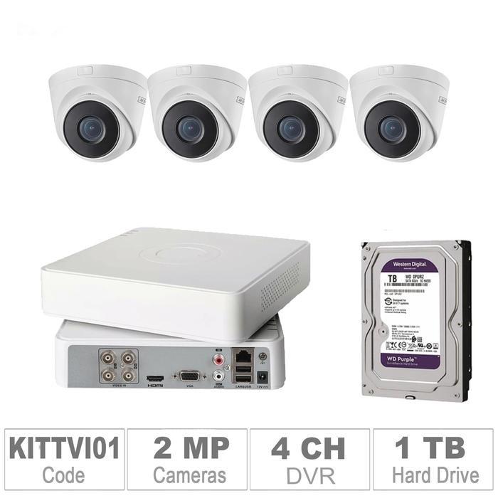 Acegear KIT-TVI-01 / 4 TVI Cameras 2MP + 1 WD / 1TB + (1-DVR / 4-CH)