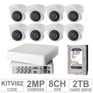 Acegear KIT-TVI-02 / 8 TVI Cameras 2MP + 1 WD / 2TB + (1-DVR / 8-CH)