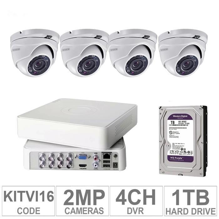 Acegear KIT-TVI-16 / 4 TVI Cameras 2MP + 1 WD / 1TB + (1-DVR / 4-CH)