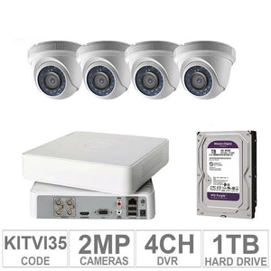 Acegear KIT-TVI-35 / 4 TVI Cameras 2MP + 1 WD / 1TB +  (1-DVR / 4-CH)