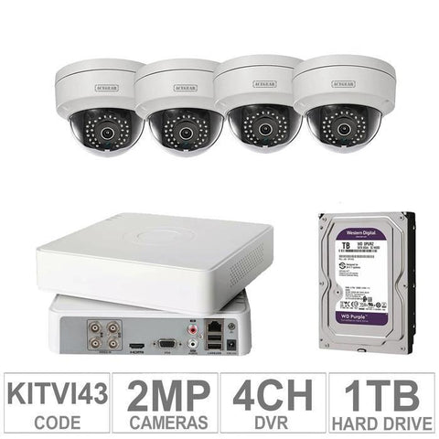 Acegear KIT-TVI-43 / 4 TVI Cameras 2MP + 1 WD / 1TB +  (1-DVR / 4-CH)