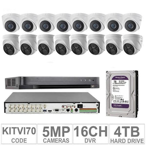 Acegear KIT-TVI-70 / 16 TVI Cameras 2MP + 1 WD / 4TB + (1-DVR / 16-CH)