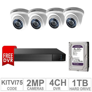 Acegear KIT-TVI-75 / 4 TVI Cameras 2 MP + 1 WD / 1TB + (1 FREE DVR 4 CH)