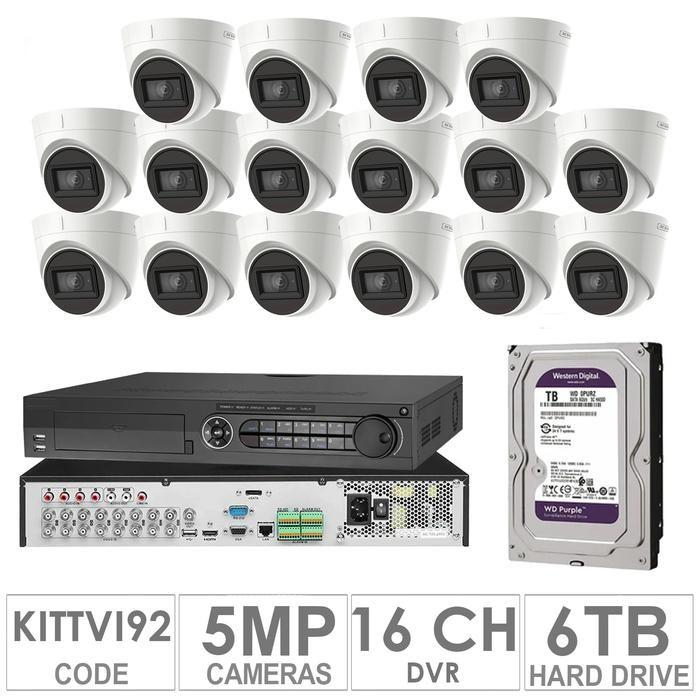 Acegear KIT-TVI-92 / 16 TVI Cameras 5MP + 1 WD / 6TB + (1-DVR / 16-CH)