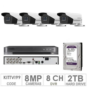 Acegear KIT-TVI-99 / 4 TVI Cameras 8 MP + 1 WD / 2TB + (1-DVR / 8-CH)