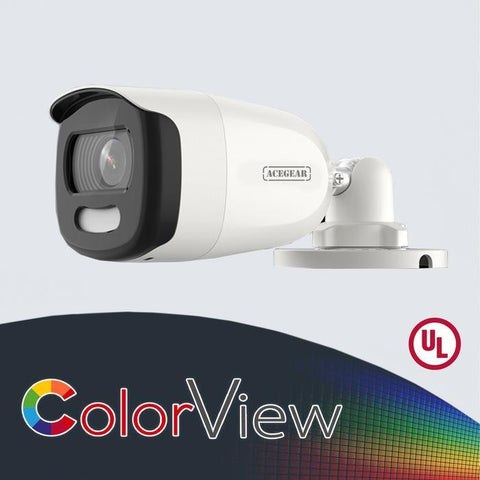 Cámara de Vigilancia Acegear CT3506CV 5MP ColorView 2.8mm LED Range Outdoor TVI/AHD/CVI