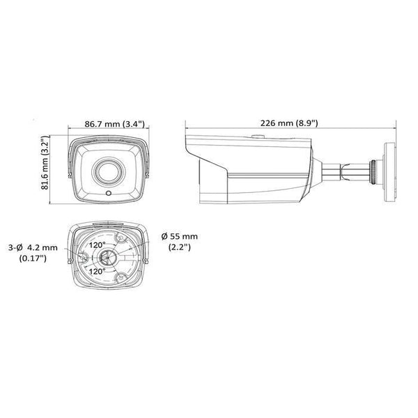 Cámara de Vigilancia Acegear CT3508 5MP 2.8mm Lens EXIR 65ft DNR OSD Menu TVI/AHD/CVI/CVBS