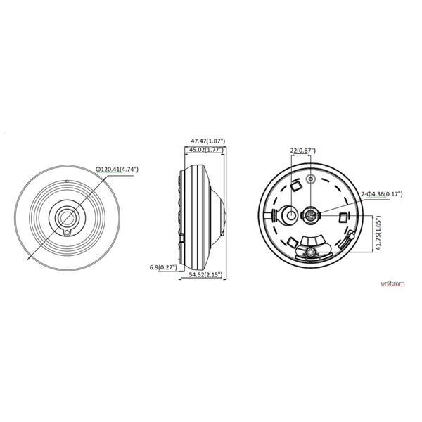 Cámara de Vigilancia Acegear CT8542.5MPA 5MP HD-TVI Fisheye Virtual PTZ OSD