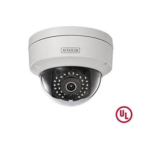 Surveillance Camera Acegear CI2202I IP 2MP 2.8mm Vandal Proof IR 60ft 48VPoE 12VDC UL Listed.