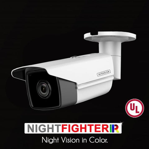 Surveillance Camera Acegear CI3208WDF IP 2MP 2.8mm Night Fight EXIR 100ft 48vPoE 12VDC UL Listed.