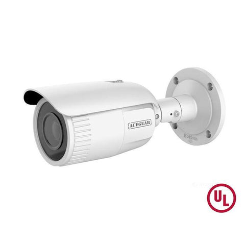 Surveillance Camera Acegear CI3282H265ML IP 2MP 2.8~12mm Motorized H.265+ EXIR 100ft 48vPoE 12VDC UL Listed.