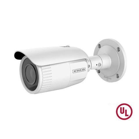 Surveillance Camera Acegear CI3482H265ML IP 4MP 2.8~12mm Motorized H.265+ EXIR 100ft 48vPoE 12VDC UL Listed.