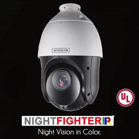 Surveillance Camera Acegear CI4454.25XE, IP 4MP 25x Optical Zoom H.265 Night Fight EXIR 2.0 300ft. 48VPoE 12VDC UL Listed, Mounting Bracket Included