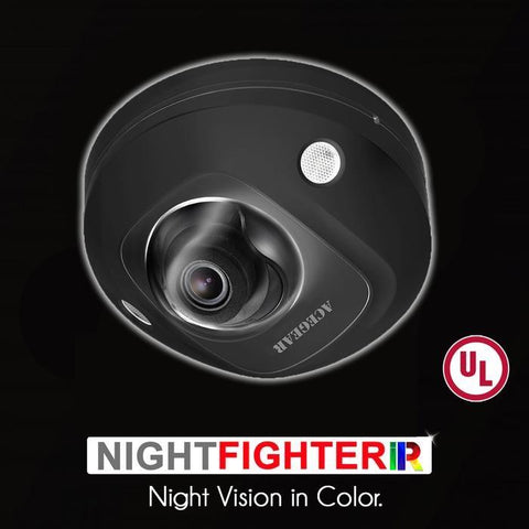 Surveillance Camera Acegear CI7408ADFBK - IP 4MP 2.8mm H.265 Night Fight EXIR 50ft Audio 48vPoE 12VDC UL Listed.