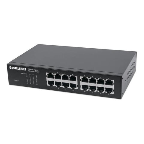 Conmutador Gigabit Ethernet Intellinet de 16 puertos
