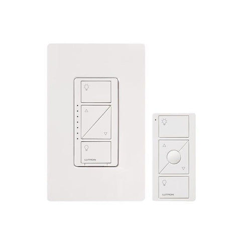 Lutron P-PKG1W Caseta Wireless In-Wall Dimmer w/Pico Remote & Claro Wallplate, White