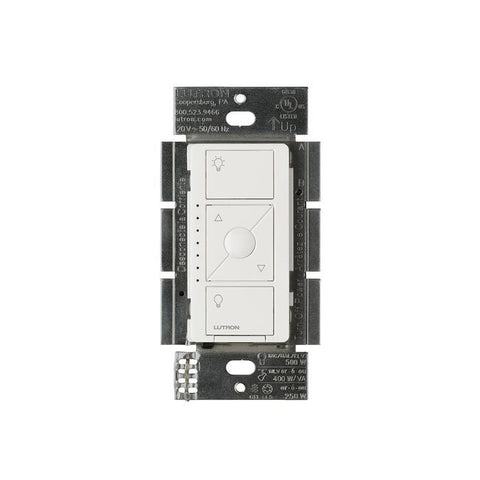 Lutron PD-5NE Caseta Wireless Smart Lighting Dimmer Switch w/Screw Less Wall Plate, White
