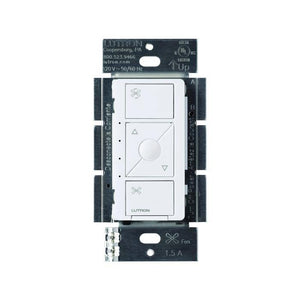 Lutron PD-FSQN-WH Caseta, control inteligente de velocidad del ventilador, blanco