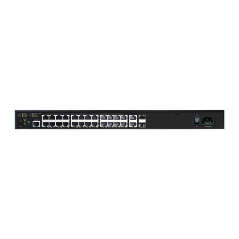 Luxul AMS-2624P AV Series 26-Port-24 POE Gigabit Managed Switch Black