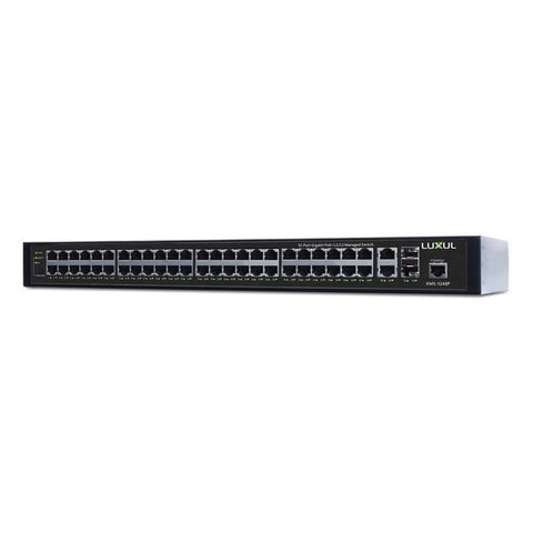 Luxul XMS-5248P 52-Port Gigabit POE L2-L3 Managed Switch Black