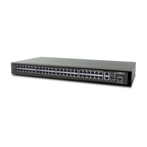 Luxul XMS-7048P 52-Port Stackable Gigabit POE+ L2-L3 Managed Switch Black