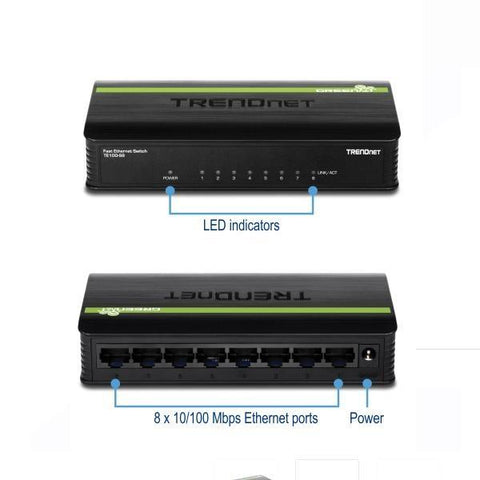 TRENDnet TE100-S8 8 Port 10-100Mbps Switch