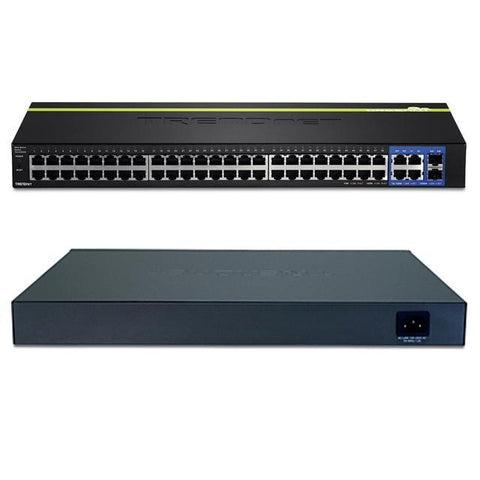 TRENDnet TEG-2248WS 48 Port 10-100Mbps Web Smart Switch w- 4 Gigabit Ports and 2 Mini-GBIC Slots
