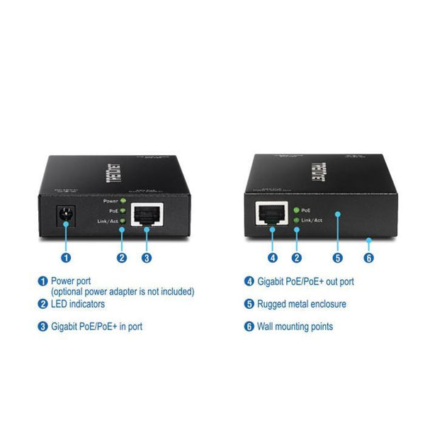 TRENDnet TPE-E100 Gigabit PoE Repeater