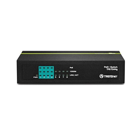 TRENDnet TPE-TG44g 8-port GREENnet Gigabit PoE Switch 4 PoE 4 Non-PoE
